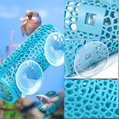 Abizoo Betta Bett Betta Höhle Garnelen Versteck Aquarium Dekoration, Hohles Korallen Design mit Glatter Oberfläche, Aquarium Höhle Zubehör für Kampffisch, Garnelen, Guppys, Neonfische und Zierfische