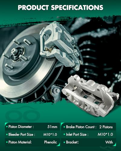 Image of SCITOO 2PCS Front Brake Calipers Assembly w /Bracket For Dodge