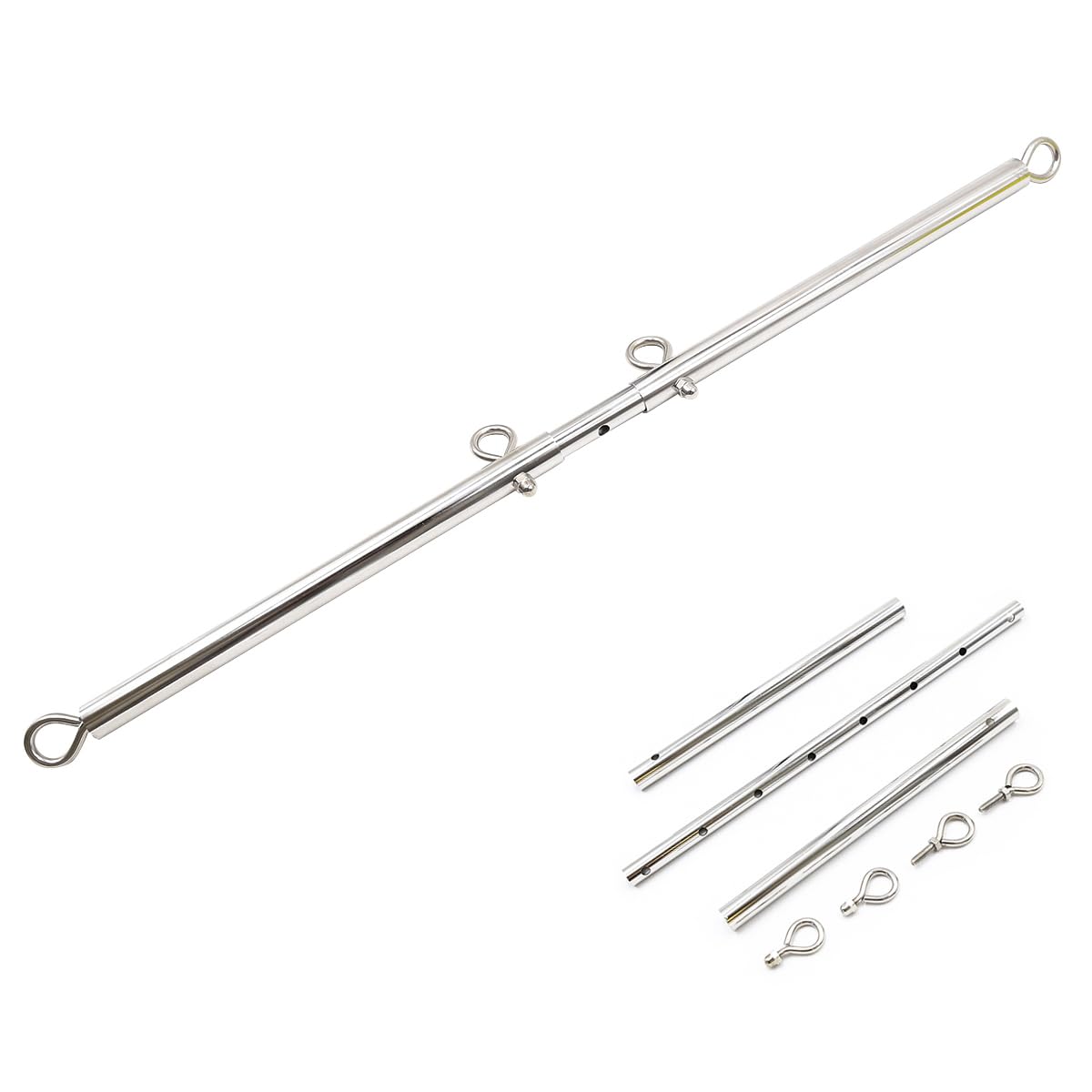 Adjustable Pilates Spreader Bar Yoga Equipment Stainless Steel Sports Trainning Aid Set