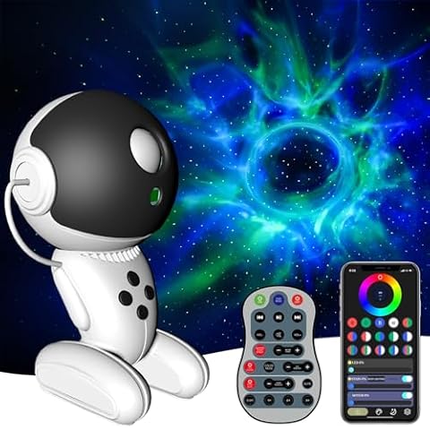 Robot Galaxy Star Projector Night Light, 3 in 1 Starry Sky Light with White Noise,Remote,Speaker, Timer - App Control Nebula Projector for Bedroom Decor Adult Kid Birthday's Gift Christmas B Cover