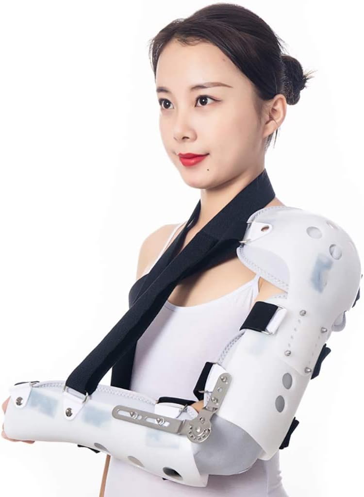 Adjustable Forearm Holder Fractured Arm Sling Elbow Joint Fixation Brace Shoulder Elbow Support Brace for Post Op Elbow Fracture,Left