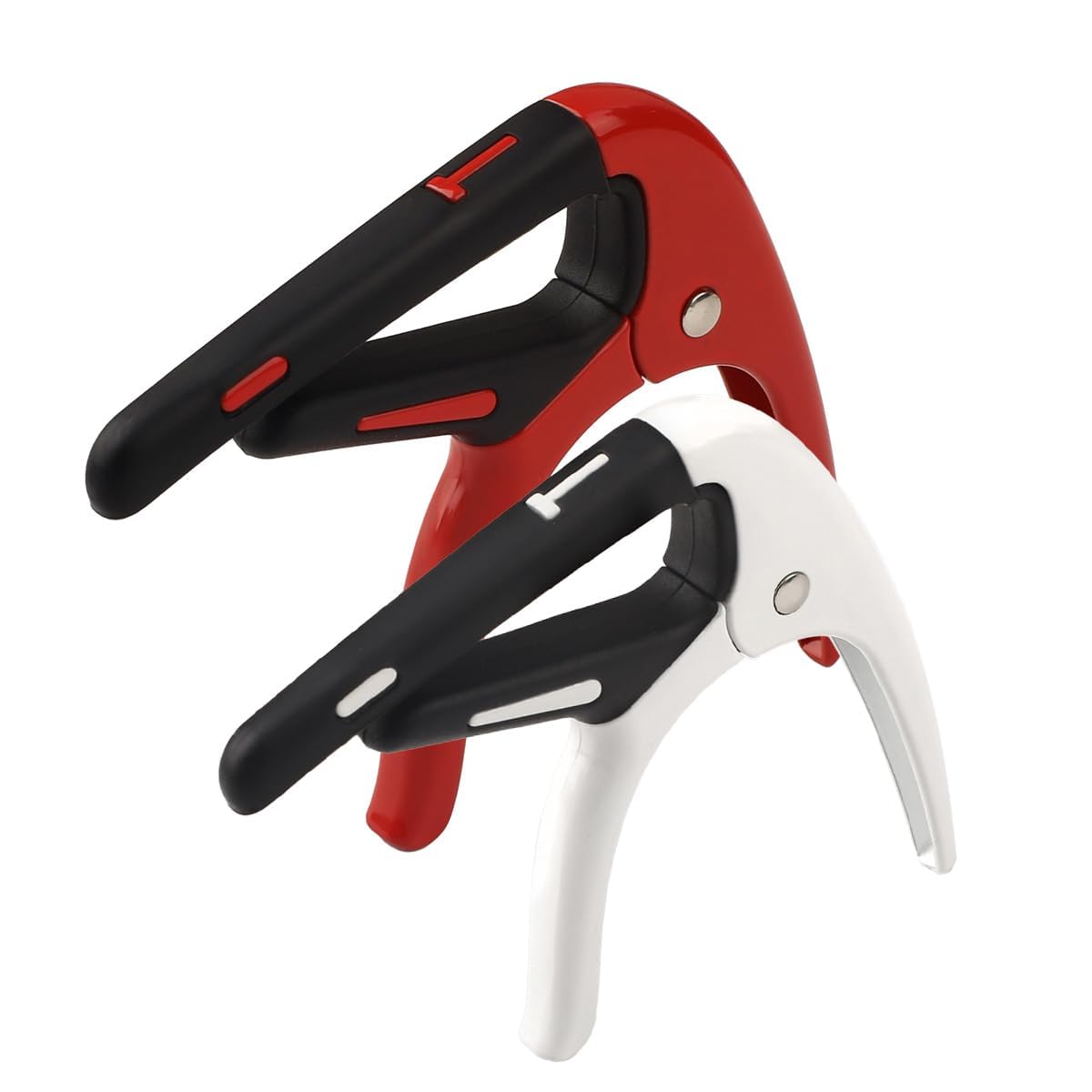 Guitar Capo for Acoustic and Electric Guitars 2 Packs Capo guitar accessories with 5 Picks (Red-White) - Image 2