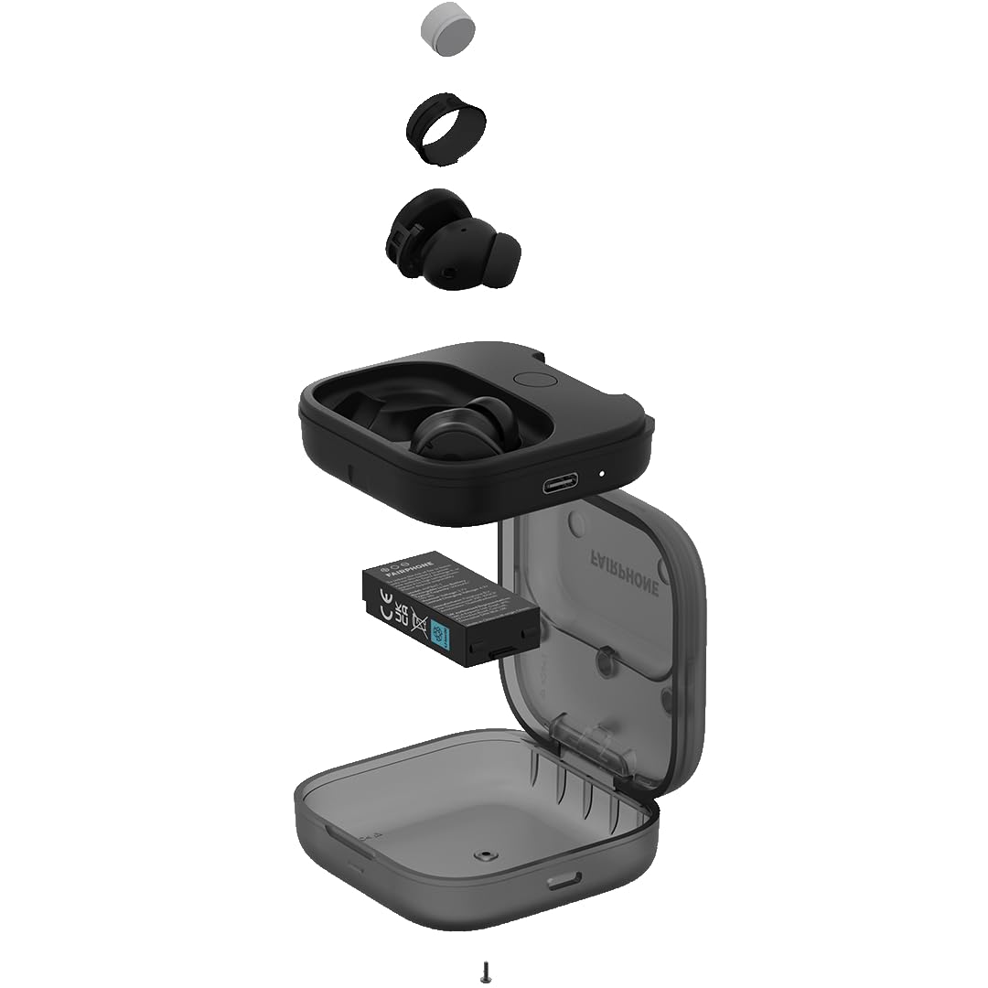 Fairphone Fairbuds True Wireless Earbuds - Auriculares inalámbricos (cancelación Activa de Ruido, batería reemplazable, Bluetooth 5.3), Color Negro