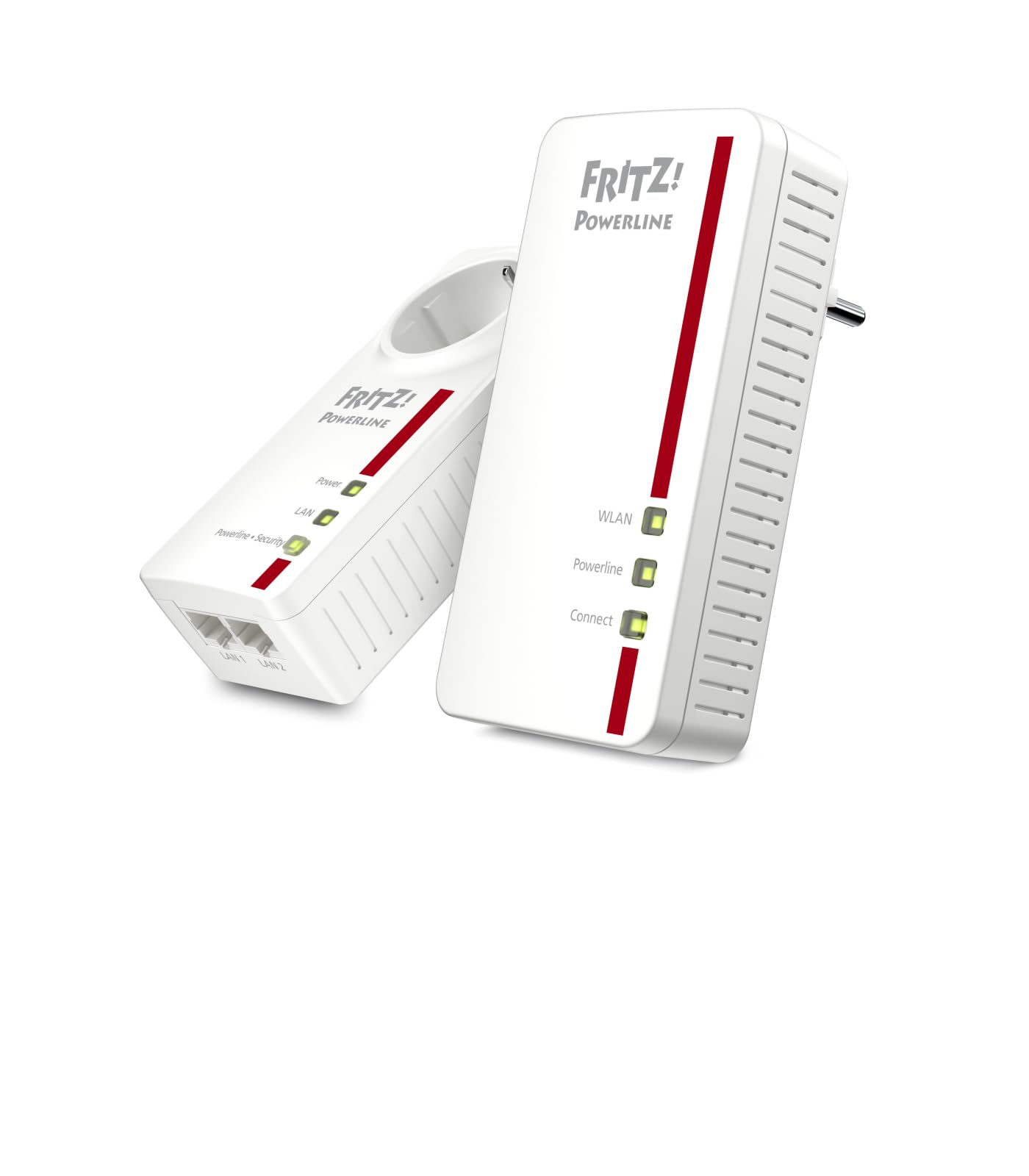 AVM Fritz Powerline 1260E/1220E WLAN Set (point d'accès WLAN, idéal pour le streaming multimédia ou les connexions NAS, 1200 Mbit / s, version en langue allemande) Blanc