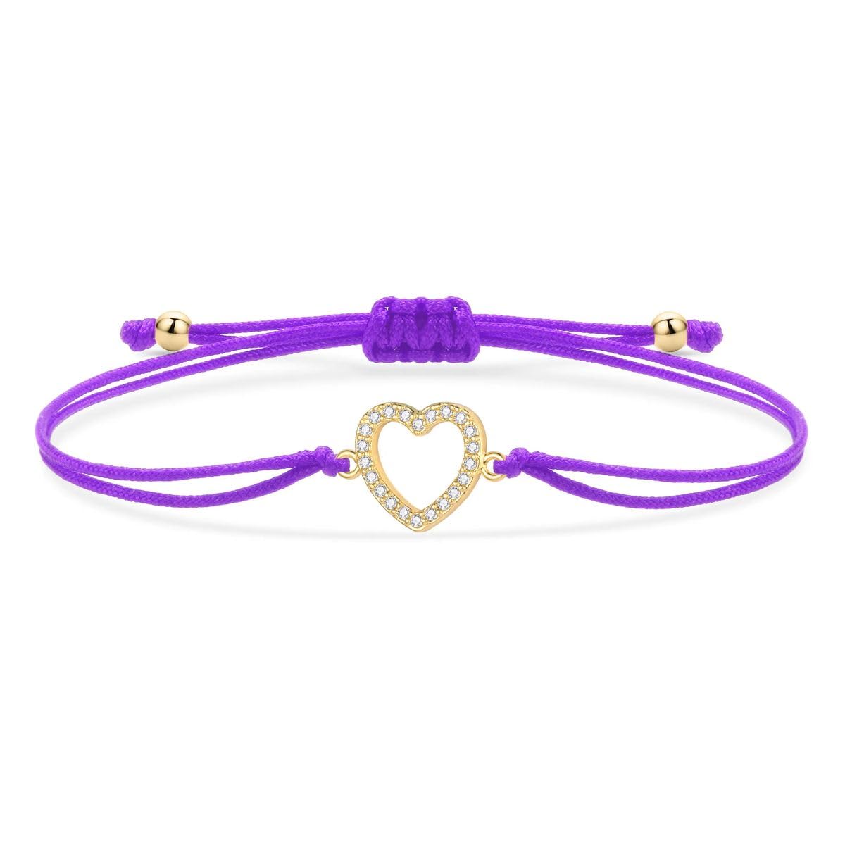 gioielli Nuovo 2025 CZ Ottone Amore Cuore Bracciale con ciondoli Amante delle donne Regalo Placcato in oro Cubic Zirconia Zircone Rosso Stringa con per te Gioielli Accessori Creativi