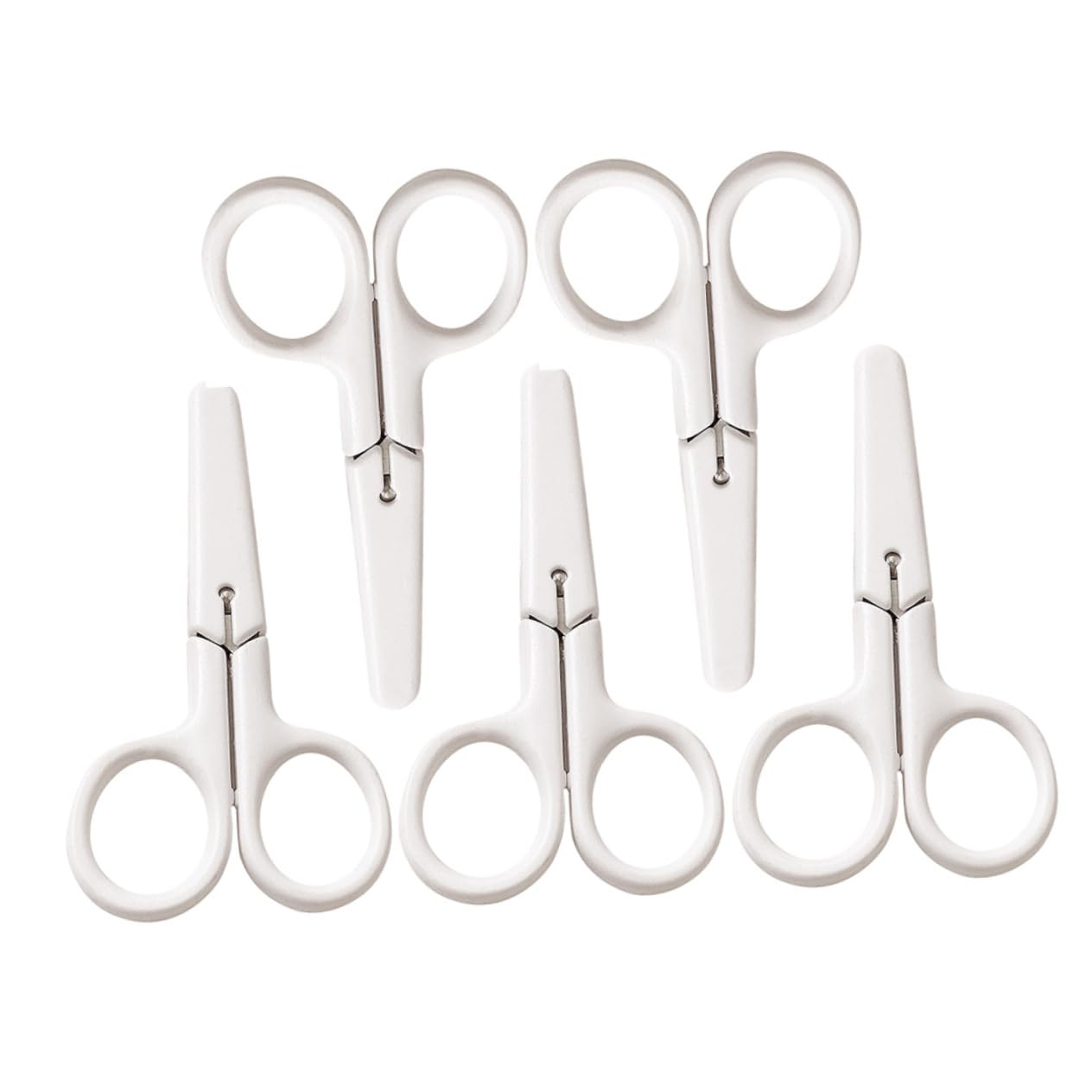 ARTIBETTER 4 Set Forbici Di Sicurezza Accessorio Per Forbici Artigianali Portatili Forbici Artigianali Per La Casa Fornitura Per Acciaio Inossidabile Bianca 5 Pezzi * 4