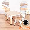 Amazon.com: FUNLIO Adjustable Kids Table, 3-Level Height for Ages 3-8 ...