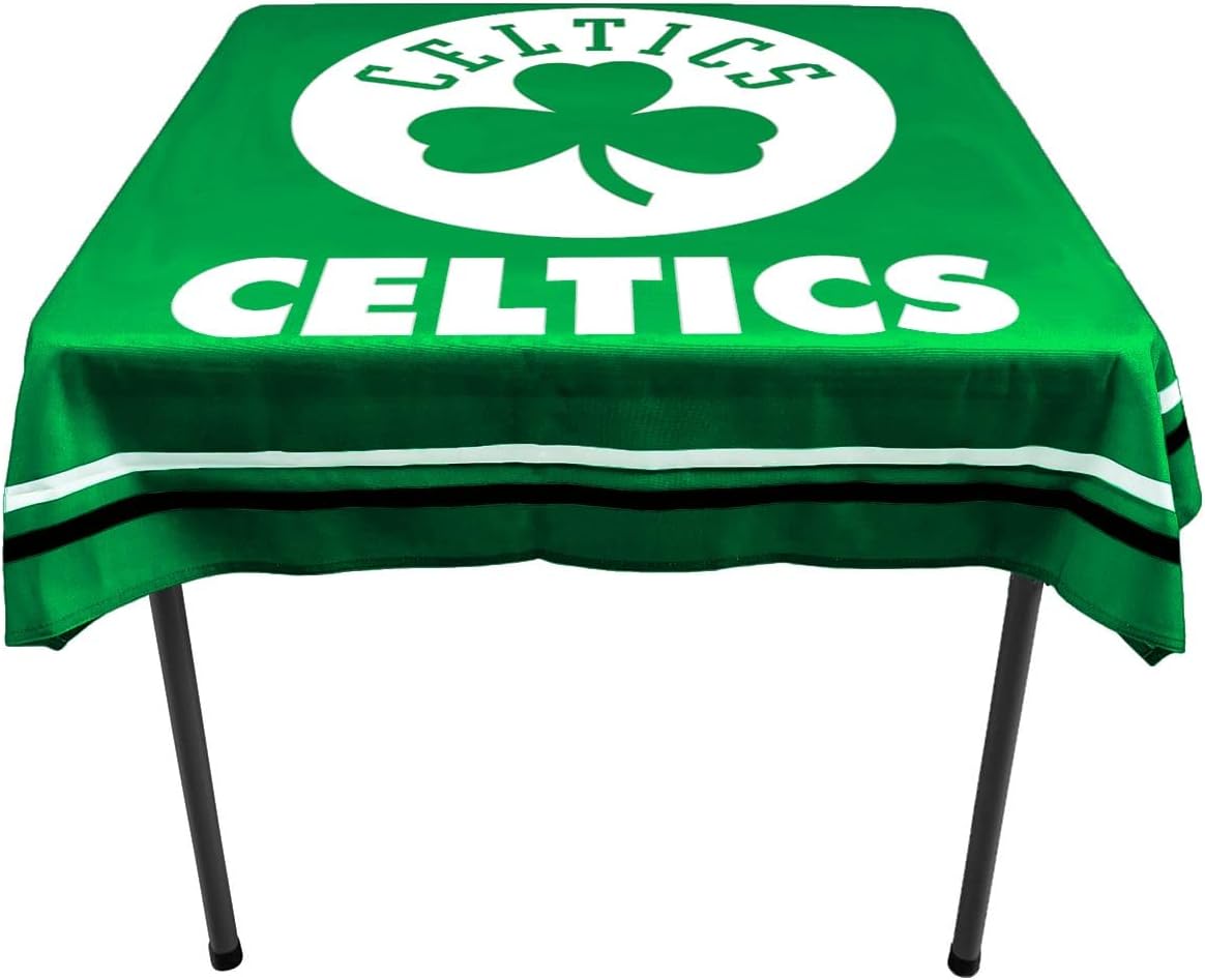WinCraft Boston Celtics Logo Tablecloth and Square Table Cover Overlay