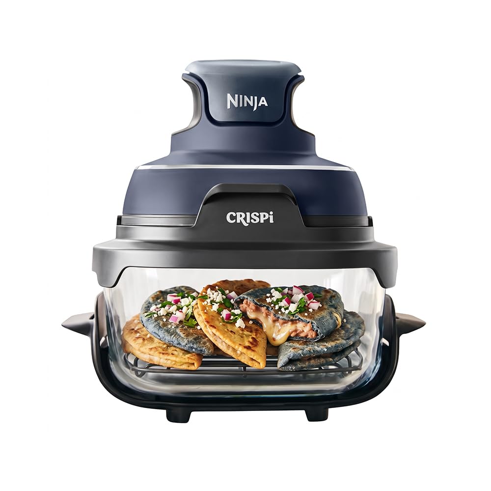 Ninja Crispi Freidora de Aire Vidrio 4 en 1 232°C 3.8L Gris FN101LAAGY
