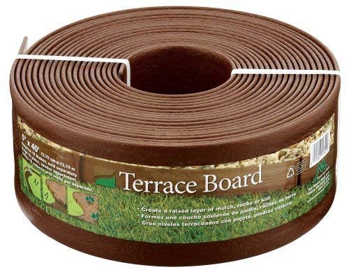Master Mark Plastics 95340 Terrace Board Landscape Edging Coil, 5-inch x 40-Foot, Brown (Pack of 2)