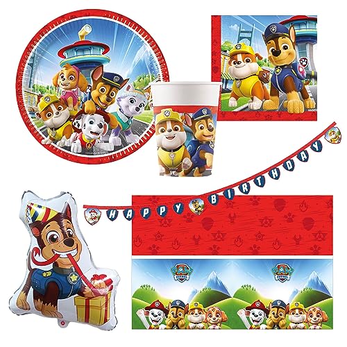 Procos 10215311DY - Conjunto de louça descartável de 39 peças para aniversários infantis e festas temáticas, decoração de mesa