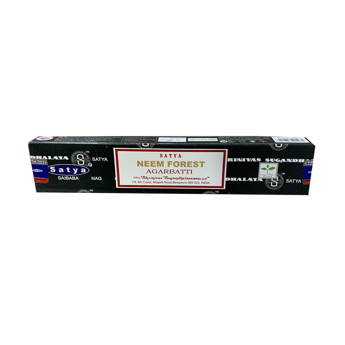 Giftlocaluk Herbal, Medicinal, With Neem Leaf And Earthiness Satya Neem Forest Incense Sticks - Natural Hand-Rolled Aroma For Clean Air & Serenity | Plastic-Free Dispatch - Holiday Wellbeing Gift, Heart-Warming For Aromatherapy Lovers