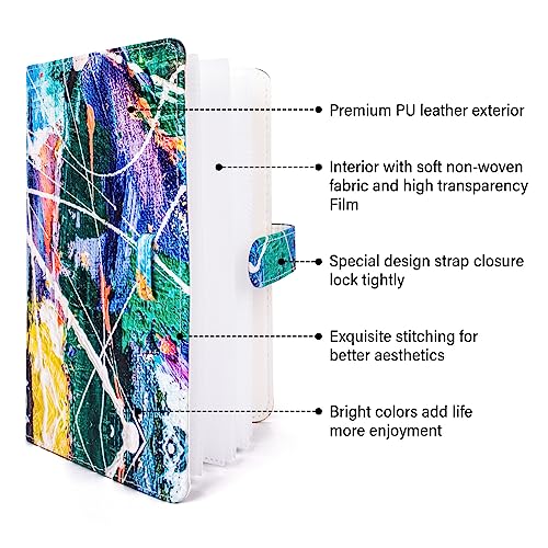 HIYQIN 3-Inch Instax Polaroid Photo Album,96 Pocket Mini Photo Album Book for 2x3 Inch Fujifilm Instax Mini 12 11 9 8 8+ 7s 25 70 90 Instant Camera Film,Colorful Instax Mini Album (Colorful) - Image 4