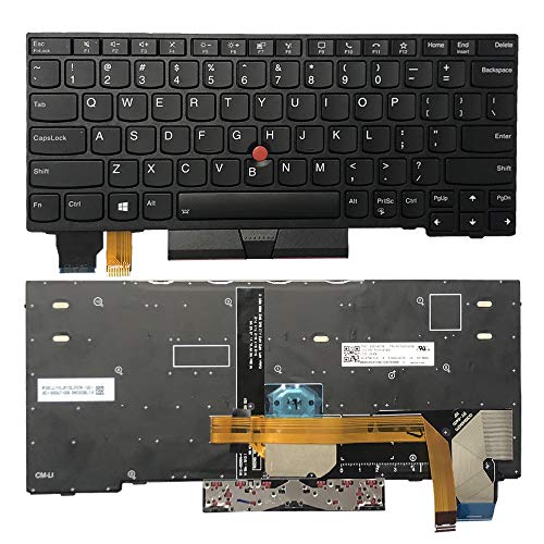 Clavier rétroéclairé US pour Lenovo Thinkpad L13 Gen 2 5N20V43181 touches noires