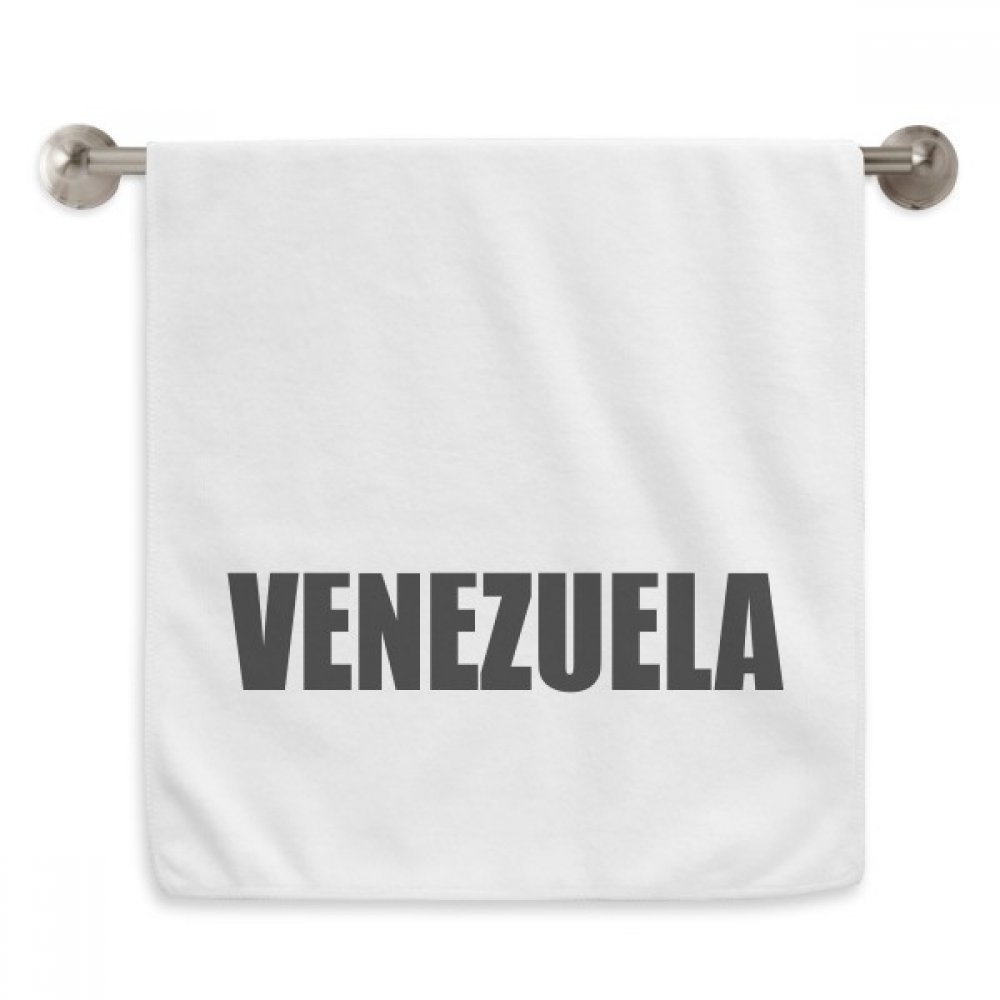 Serviette Venezuela diadème noir 13x29 pouces blanche en coton moelleux