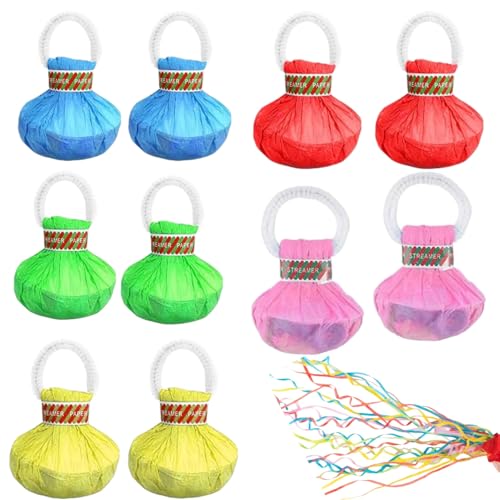 Bombe a Serpentin,10 Pièces Serpentins en Papier à Lancer pour Fête,Idéal pour Mariage,Anniversaire,Nouvel An et Carnaval,Décoration de Fête,Créez une...
