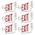 FREELICHT LED Exit Sign with Emergency Lights?Double-Sided Adjustable LED Emergency Exit Lights with Battery Backup?Exit Sign for Business?Easy to Install?UL Certified?AC 120/277V?Pack of 6