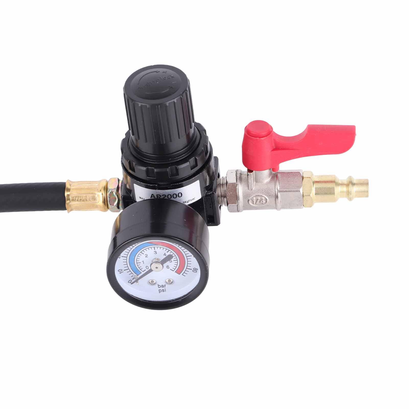 Turbo System Leakage Tester Air Pressure Boost Leak Test Kit with Pressure Gauge
