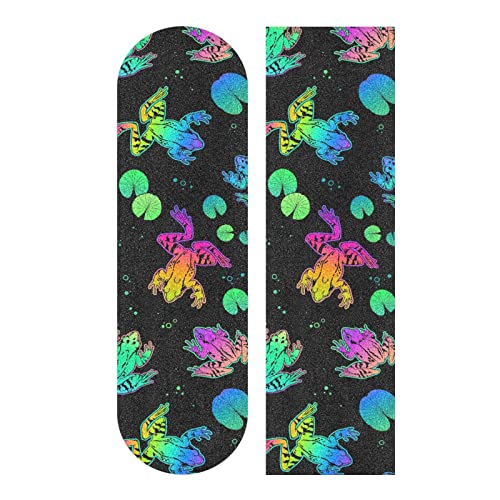 ALAZA Psychedelic Frog Skateboard Grip Tape Sheets 44