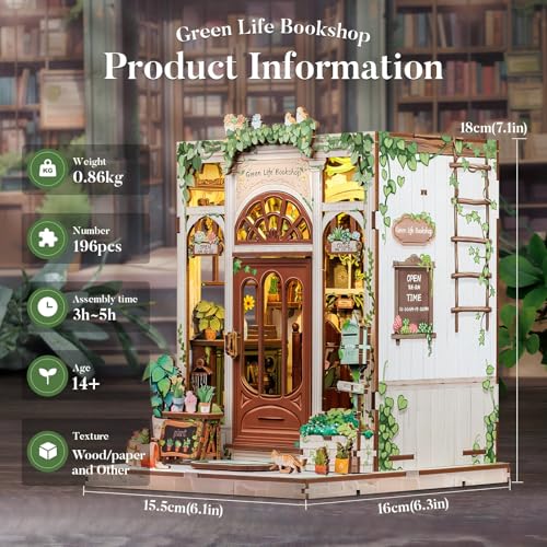 Fsolis Green Life's Bookshop Book Nook Kit thumbnail 2