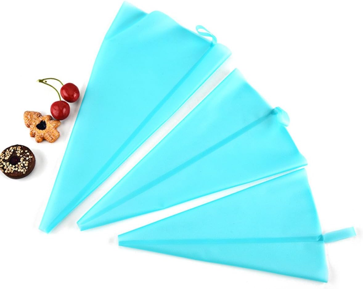 6Pcs Silicone Pastry Bags Reusable for Cake Decorating and Cupcakes