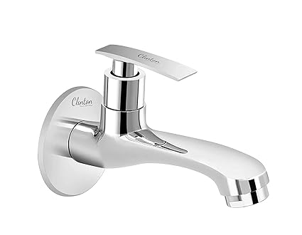 Clinton Passion Stone Brass Long Body Bib Cock Tap with Wall Flange- Set of 5