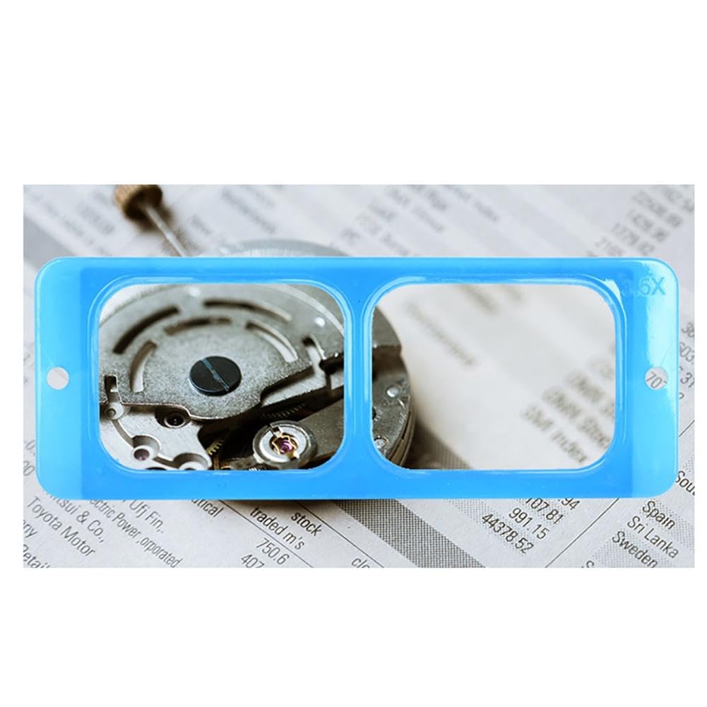 TECKEEN 1.5X/2X/2.5X/3.5X - Lupa óptica para cabeza con 4 lentes, para reparación de relojes, visera de cabeza de soldadura