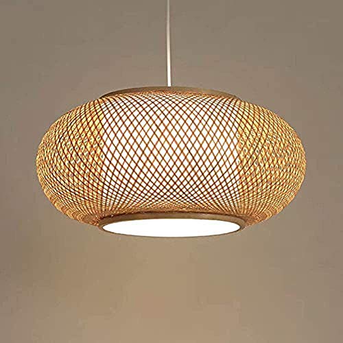 Suspension osier E27 pour supprimer l'éclairage agressif du salon avec un lustre rotin