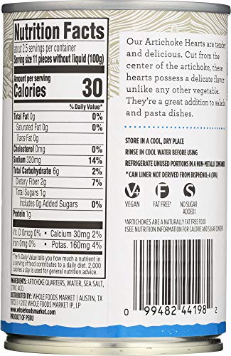 365 Everyday Value, Artichoke Hearts, Quartered, 14.1 oz