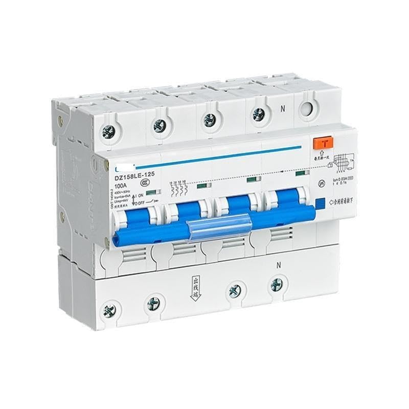 Disjoncteur de fuite DZ158LE-125 4P 63A pour sécuriser la recharge de voiture électrique