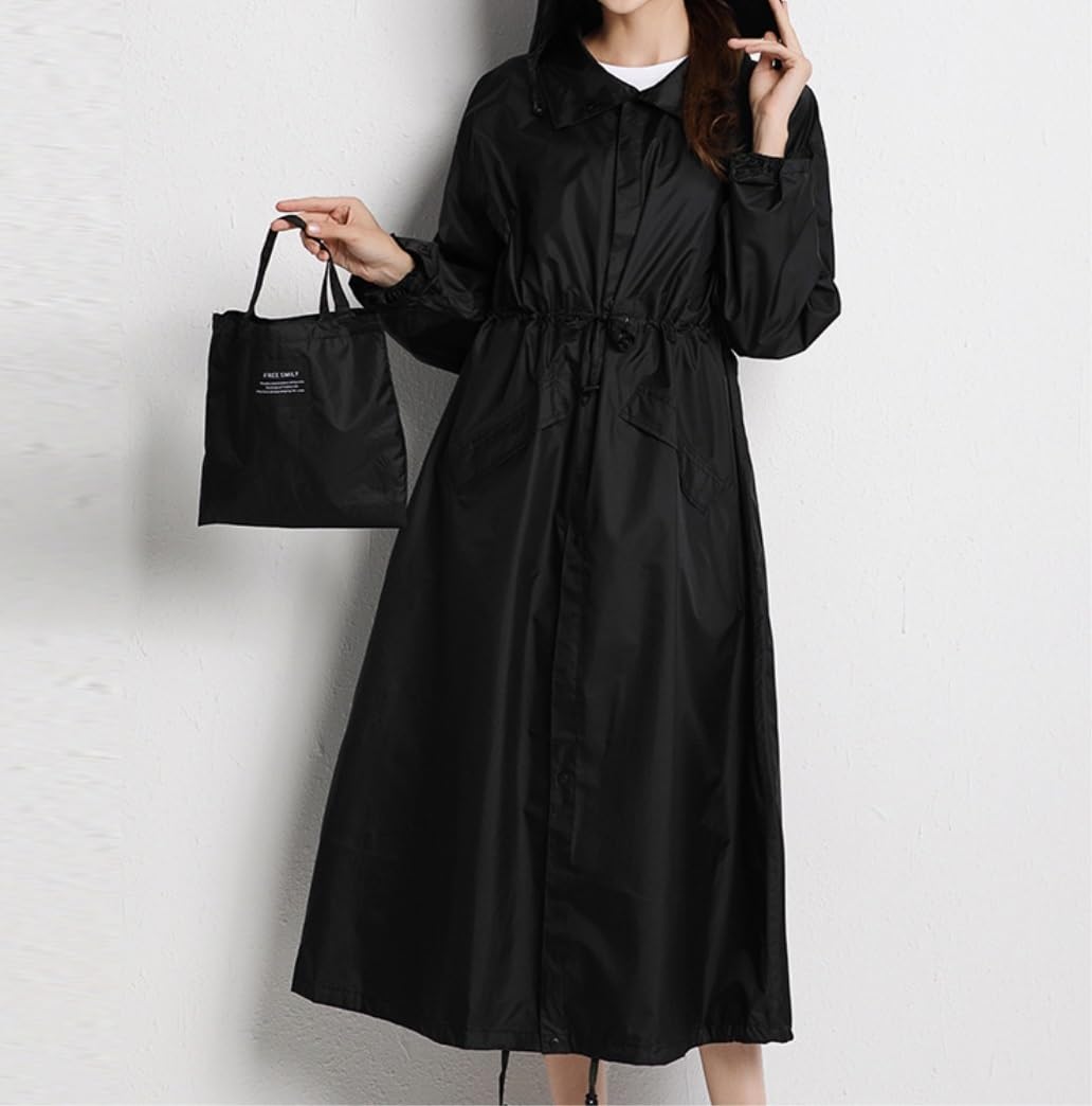 Chubasquero Chubasquero Largo para Adultos, Poncho para Mujer, Impermeable, para Viajes Al Aire Libre, Senderismo, Camping Ponchos De Lluvia Impermeables(E,XXL)