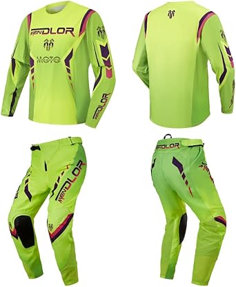 Motocross Racing Suit Dirt Bike Gear Set, Motorcycle MX Jersey and Pants, Enduro Off-Road Protective Outfit for Men & Women