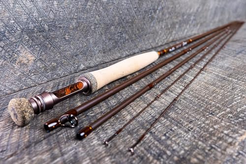 Image of Moonshine Rod Company Fast Action Fly Fishing Rod - Carbon Fiber Graphite Rod with Zippered Travel Case - Drifter II, Vesper, Epiphany ESN, Outcast, Phantom & Rambler Series - 2WT up to 12WT Rods