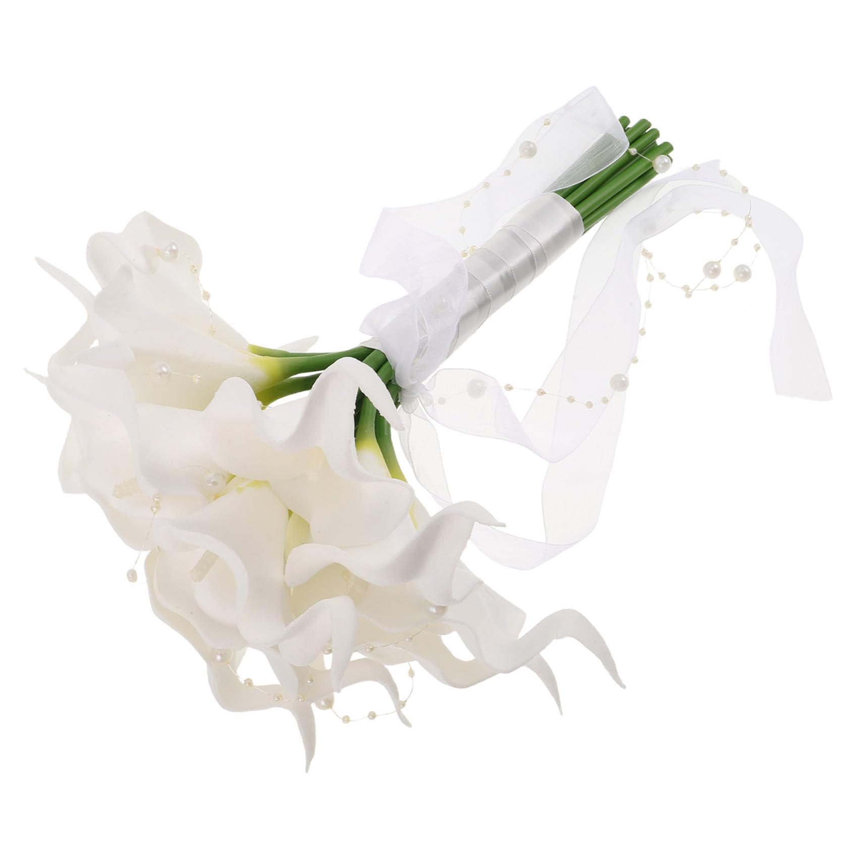 Bouquet artificiel blanc pour mariée et demoiselle d'honneur lors d'une cérémonie
