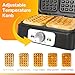 SUNVIVIPRO Belgian Waffle Iron 2 Slices, Electric Waffle Maker with Adjustable Browning Control, Waffle Machine with Nonstick Plates Easy Cleanup, Breakfast Maker for Home, Stainless Steel, Silver