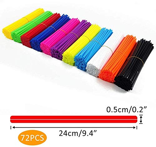 Lvcuyy Bici Copri Raggi,Rim Spoke Wraps 72PCS