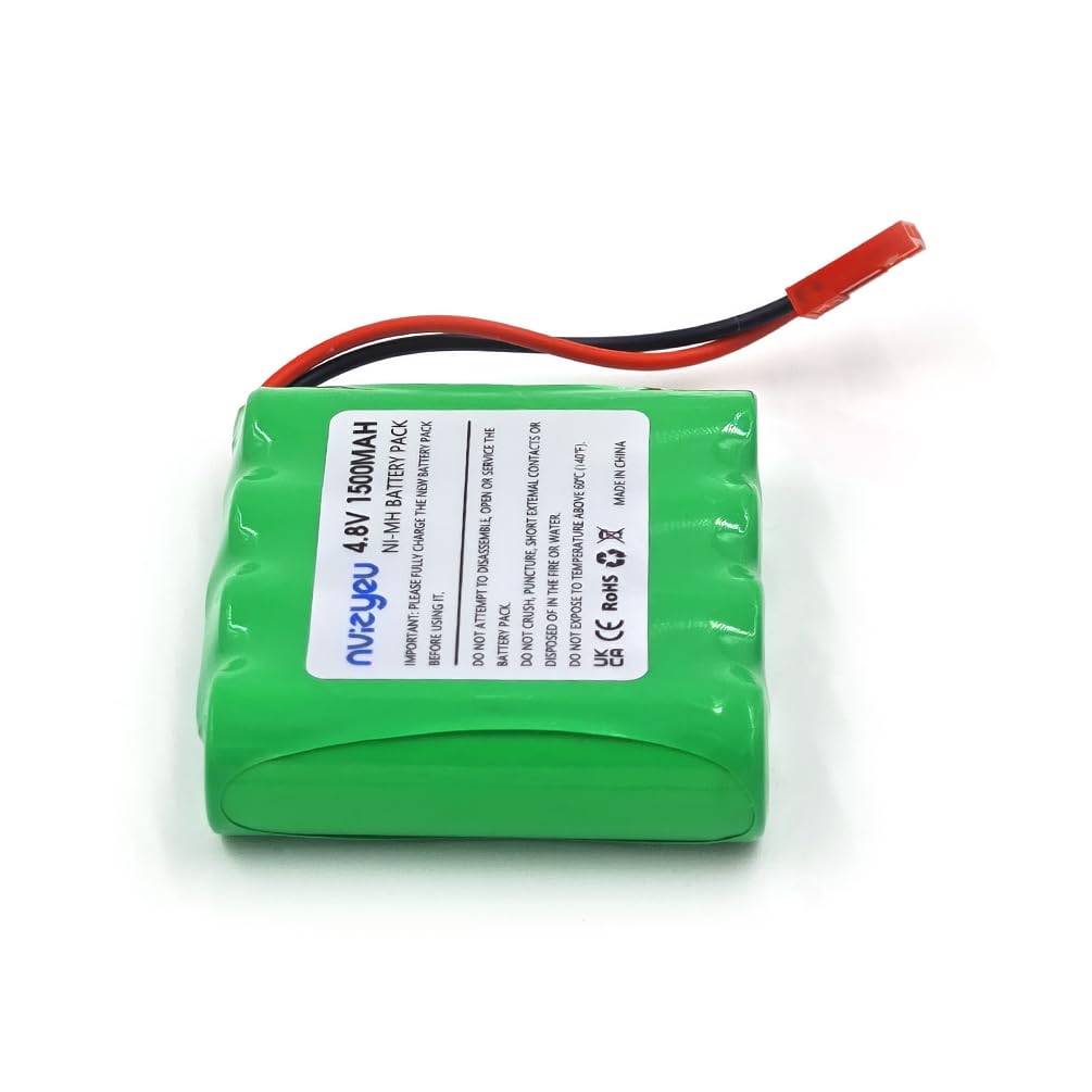 Batterie Rechargeable NiMH 4,8 V 1500 MAh – 4 Piles AA, Prise JST, Câble USB Inclus, Parfaite Pour Voitures Télécommandées Et Jouets