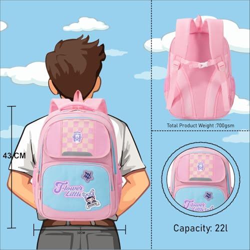 Image of Tinytot 22 Litre 17-Inch Waterproof Large School Bag for Boys & Girls, Kids School Bag, School Backpack for Girls and Boys, for Kids, Ideal for Children