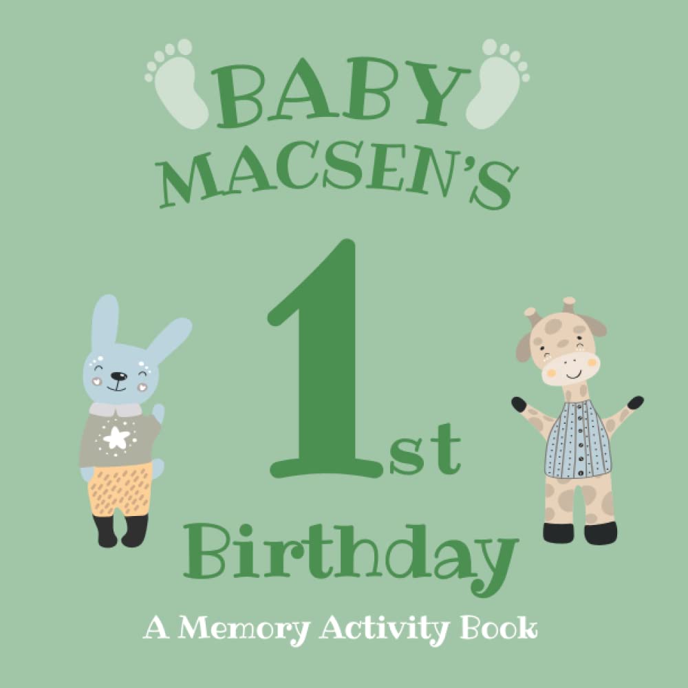 Baby Macsen's First Birthday: A Memory Activity Book