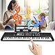 61 Tasten, Digitale Musik, Elektronische Orgel, Tragbares Keyboard mit Mikrofon für Kinder – 16 Klangfarben, 8 Percussion-Effekte, 10 Rhythmen, 6 Demos