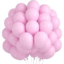 Balloons Pink Pack of 60 12 Inch Pink Balloons Birthday Macaron Pink Latex Balloons Pastel Pink Helium Balloons Light Pink for Birthday Wedding Baby Shower Communion Party
