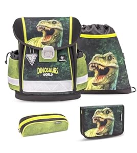 Belmil Classy Dinosaurier Schulranzen-Set 4-teilig