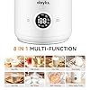 Olayks Automatic Nut Milk Maker, 20 Oz Soy Milk Maker Machine for Homemade Almond/Oat/Soy, Plant-Based Milk and Dairy Beverages, 12 Blades Almond Milk Maker with Delay Start/Boil/Self-Cleaning, White