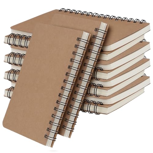Carnet ligné pour prise de notes A6 à spirales 14x10 cm papier 100g/m²