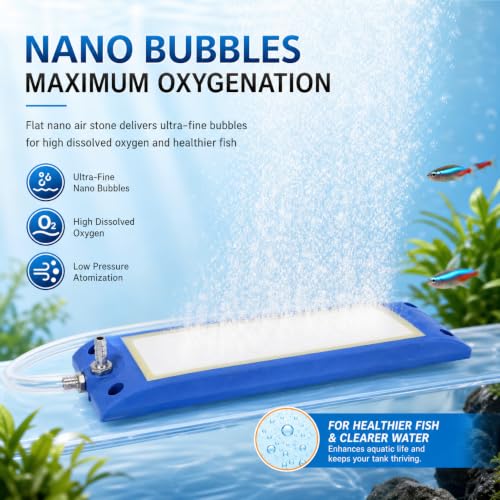 Image of Yosoo Health Gear Fish Air Stone Micro Bubble Oxygen Diffuser, Dual Installation Aquarium Nano Air Stone Bar with 7mm Connector, Bubble Diffuser Bar for Air Pump Aquarium and Fish