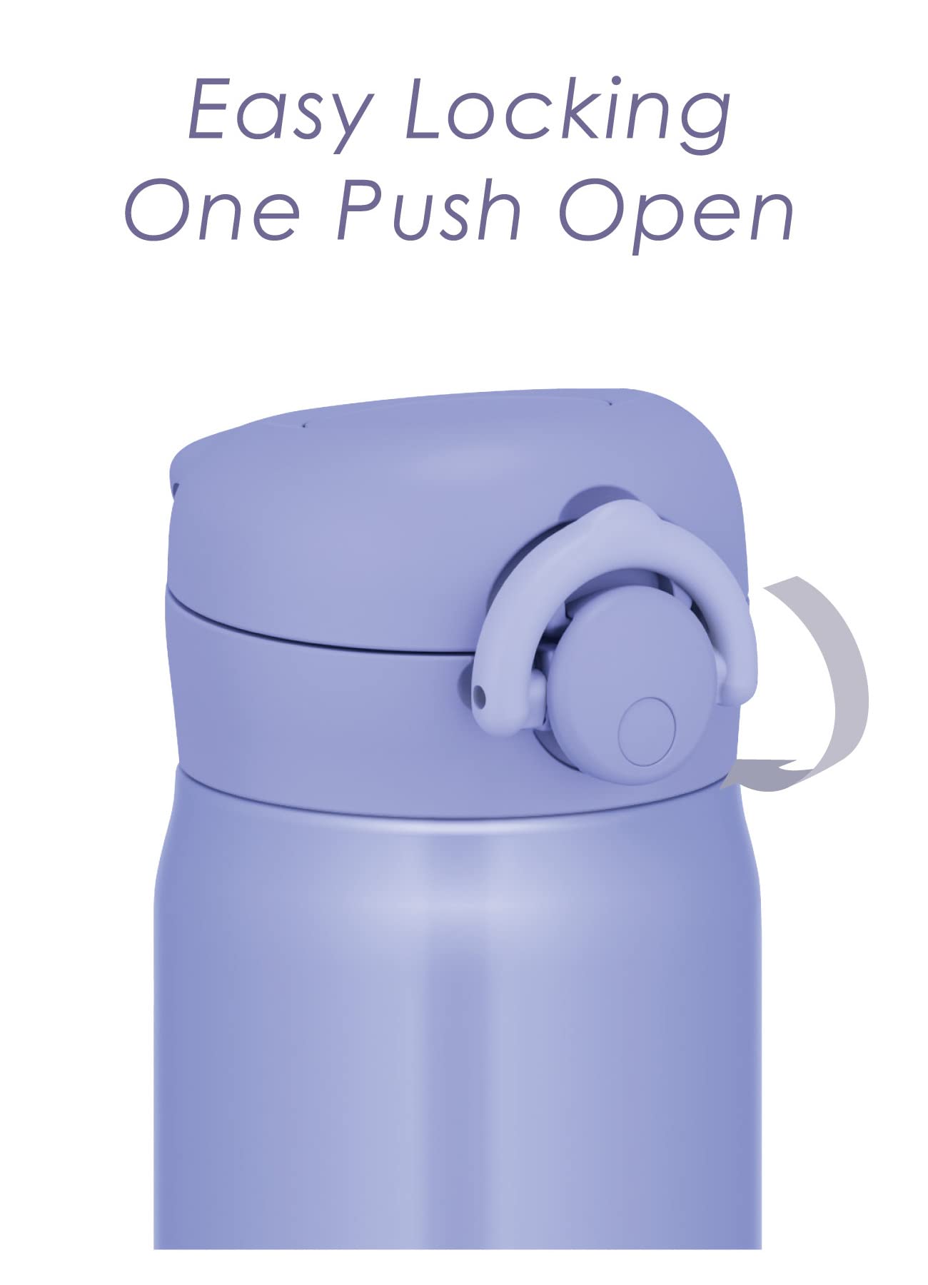 Thermos JNR-353 BL-PL - Taza portátil aislada al vacío, 350 ml, azul morado