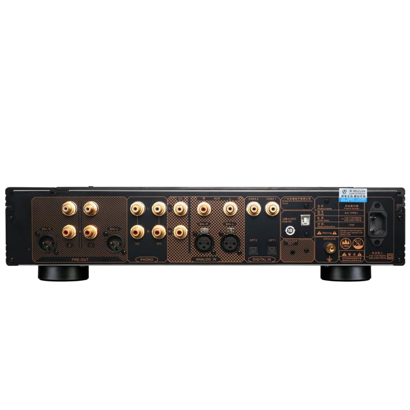 AD-1PRE+ Hi-Fi Audio Stereo DSD Preamplificatore - decoder high-end che supporta CD, SACD, MP3, WMA formati audio e USB-Audio, phono MM/MC'
