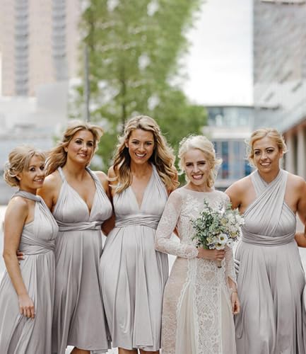 Image of Multi-Way Wrap Infinity Maxi Dress for Bridesmaids & Wedding Guest | 31 Colors for All Wedding Themes, One Size & Plus, 1 Dress for Any Events, Evening, Prom, Gala, Non-See-Through, Wrinkle-Free