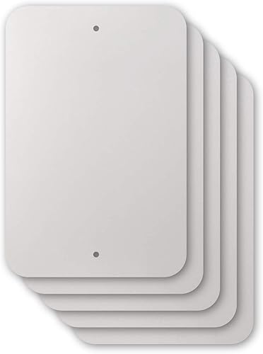 Miniatura 11 de Letrero de metal blanco en blanco, aluminio 040 de 12 x 18 pulgadas, esquinas redondeadas de 3/4 pulgadas con agujeros preperforados, paquete de 12