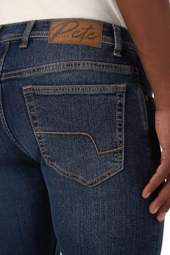 Image of Peter England Men Mid Rise Regular Fit Jeans